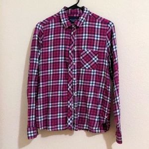 American Eagle | Pink Flannel Shirt